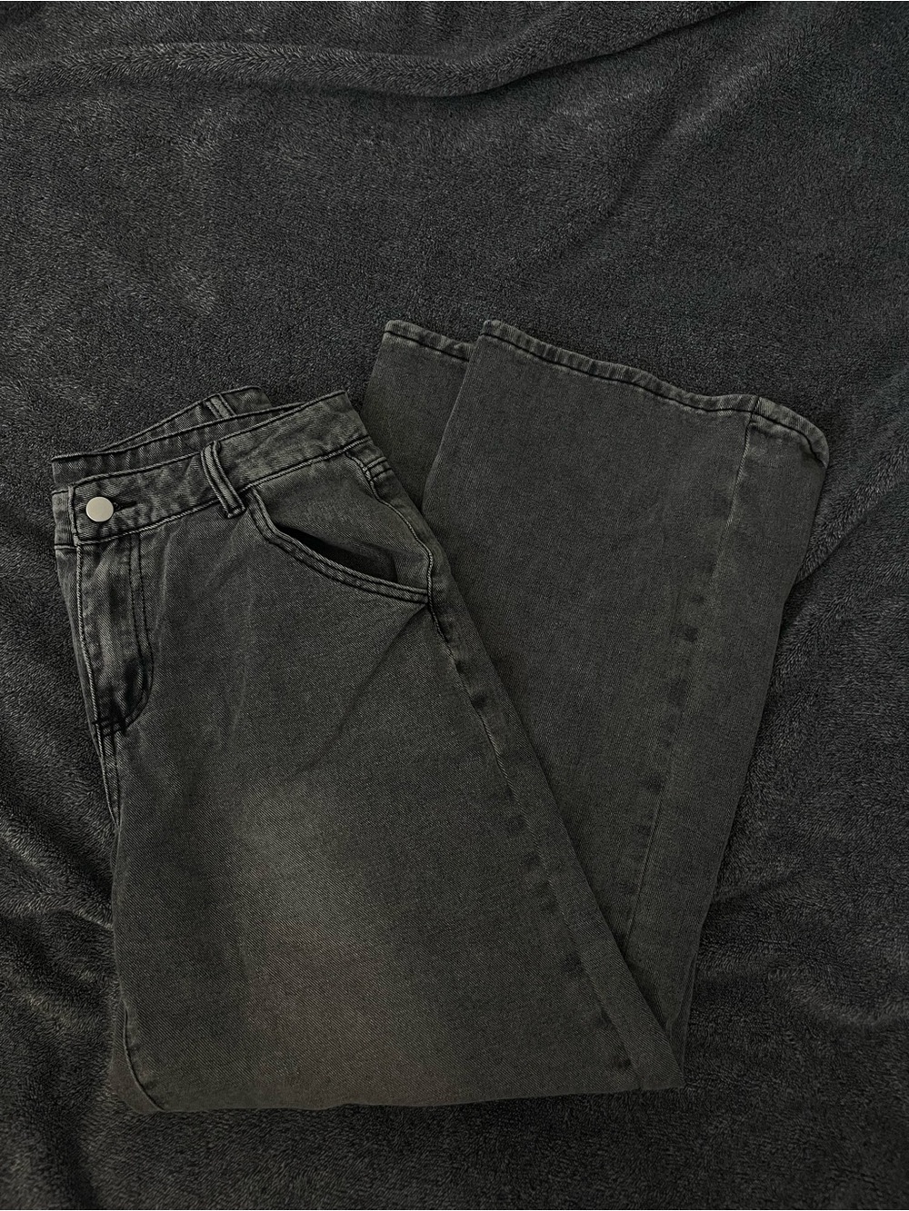 Women’s Baggy Low Rise Black/Grey washed jeans Size 26/27